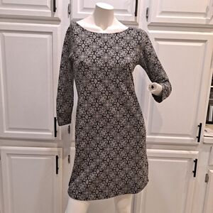 Soybu Black and Gray Floral Mini Dress